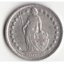 1920 - 1/2 Franc Argento Svizzera Standing Helvetia Circolata MB